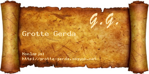 Grotte Gerda névjegykártya